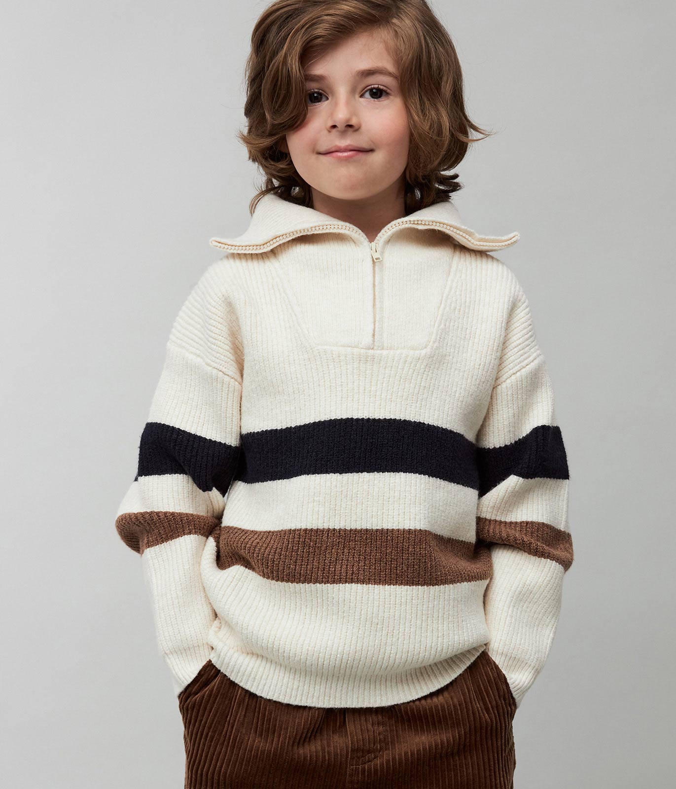 BOYS striped jumper knitted/Джемпер детский/AW24TKB025